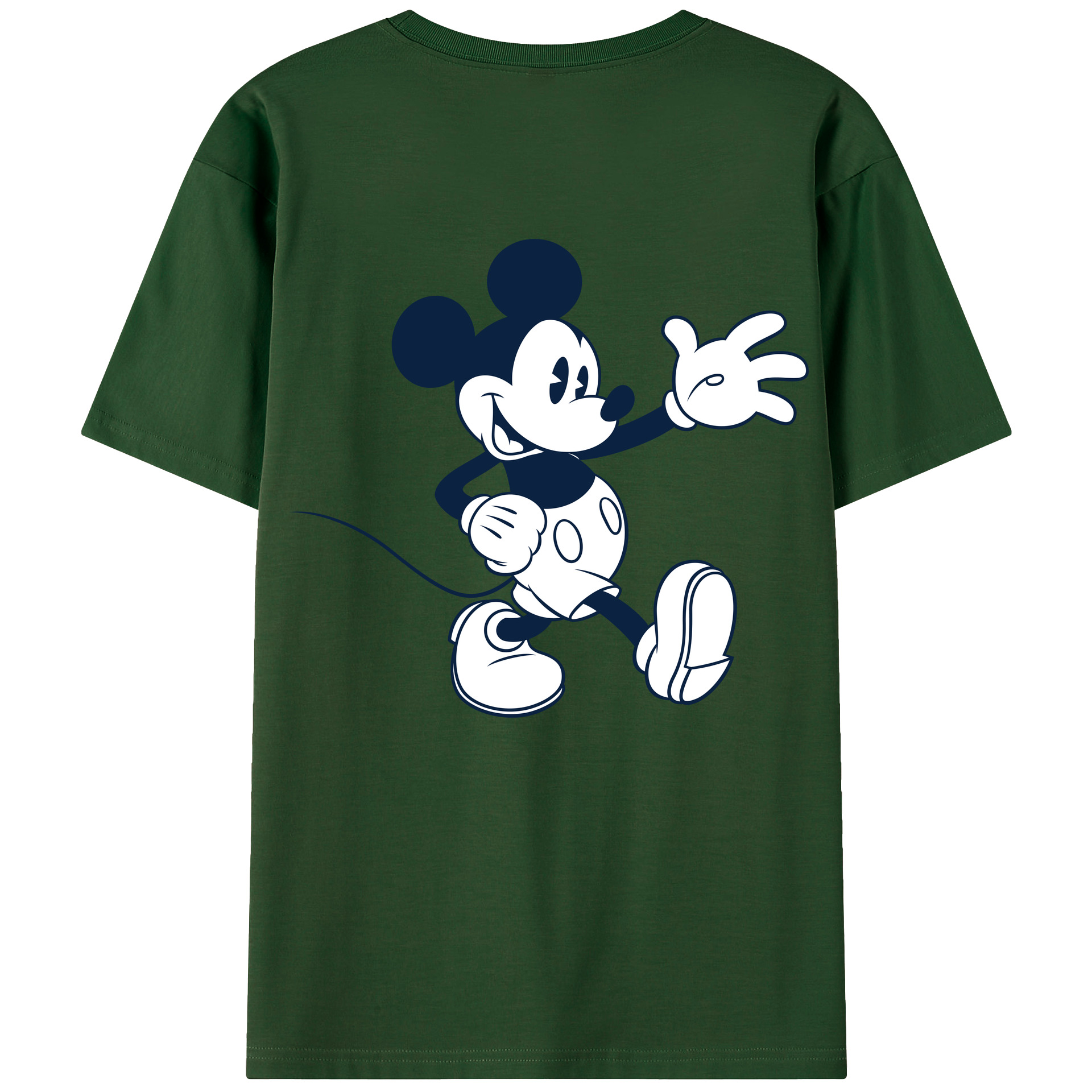 （画像用） ミッキーマウス Mickey Mouse 綿100％半袖Tシャツ（背面プリント）